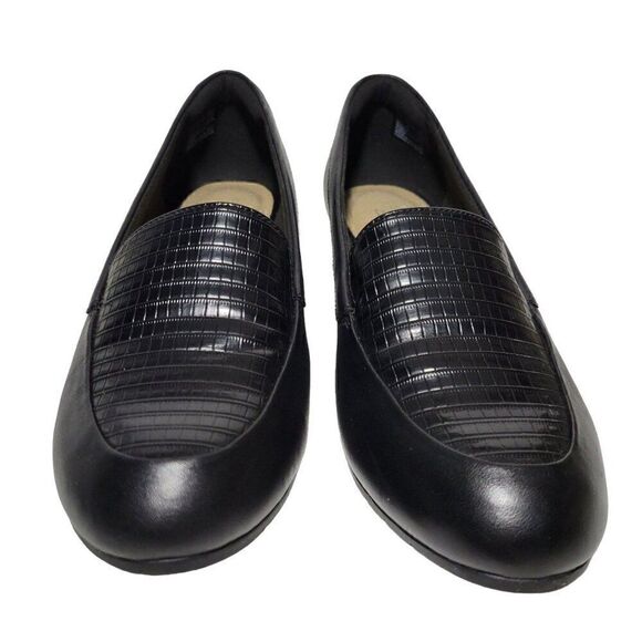 Clarks Wedge Heels Women Size 8.5 M Mallory Pearl Black Shoes Ortholite Footbed - Picture 6 of 13